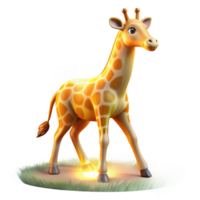 Adorable Baby Giraffe 3D Render Wildlife, Animal, Cartoon, Cute, Safari, Jungle, Grassland, Mammal, African, Nature png