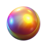 Iridescent Orb Abstract Sphere with Gradient Colors png