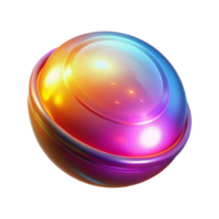 Abstract Sphere Glowing, Multicolored, 3D Render png