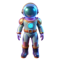 Stylized Astronaut 3D Render of a Futuristic Space Explorer png