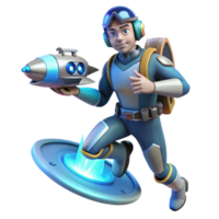 Futuristic Space Explorer with Jetpack and Advanced Technology png