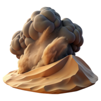 Sandstorm over Desert Dune Abstract 3D Render of Wind and Sand png
