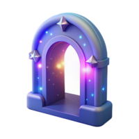 Luminous Archway A 3D Render of a Magical Portal png