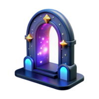 3D Render of a Celestial Archway A Gateway to the Cosmos png