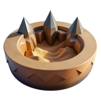 Sand Pit with Spiked Enclosure 3D Render of Abstract Circular Structure png