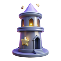 Enchanted Tower 3D Model of a Magical Structure png