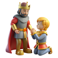 rei e Principe uma 3d render do real figuras png