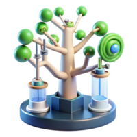 Abstract 3D Model of a Tree with Tubes and Spheres A Conceptual Representation of a System png