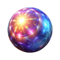 Luminous Orb Abstract Sphere with Glowing Energy and Geometric Patterns png