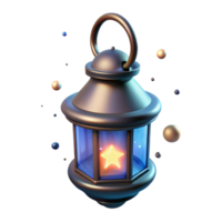 Glowing Star Lantern 3D Render of Festive Illuminated Lamp png