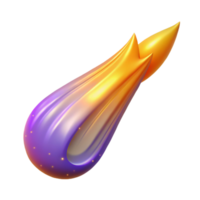 Abstract Cosmic Comet Gradient Color, 3D Render png