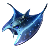 Luminous Stingray 3D Model of a Bio luminescent Aquatic Creature png