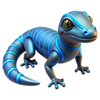 Cybernetic Gecko 3D Render of Futuristic Reptile png