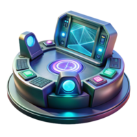 Futuristic Control Panel Interactive 3D Model of a Sci Fi Interface png