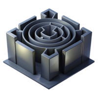 3D Model of a Circular Maze A Complex Pathfinding Puzzle png