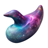 Cosmic Bird Abstract 3D Render Galaxy Nebula Background Image png