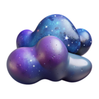 Cosmic Cloud 3D Render Abstract Galaxy Background Image png