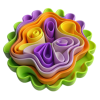 Abstract 3D Colorful Layered Swirls Design Background Image png