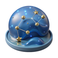 Celestial Constellation 3D Render Abstract Background Image png