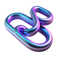 Interlocking Metallic Links 3D Render Abstract Background Image png