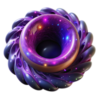Cosmic Torus Abstract 3D Render of Nebula png