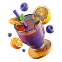 Refreshing Citrus Blueberry Juice Blend png