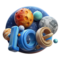 Cosmic Worlds 3D Planets and Space Objects png