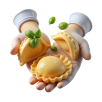 Savory Pastry Delights Handmade Empanadas, Basil Garnish png