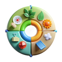 Circular Chart Visualizing Data with Icons png