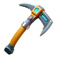 Futuristic Pickaxe 3D Render of Advanced Mining Tool png
