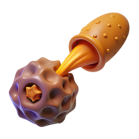 Abstract 3D Render Star Injection into Cellular Structure png