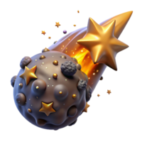 Celestial Chocolate Comet A 3D Render png