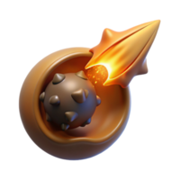 3D Render Cell Penetration, Projectile Impact, Abstract Science, Energy Burst, Molecular Destruction, Viral Infection, Cosmic Collision, Fiery Impact, Sphere Collision, Dynamic Impact png