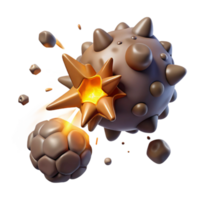 Collision of Celestial Bodies Explosive Impact Simulation png