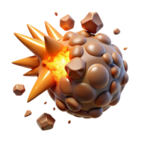 explodindo esfera 3d render do uma quebrando objeto png