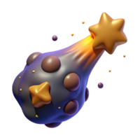 Cosmic Blob 3D Render of Starburst and Celestial Object png