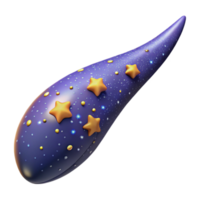 Night Sky Comet 3D Render of Celestial Object png