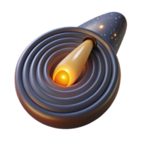 Glowing Core in Circular Vessel Abstract 3D Render png