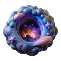 Cosmic Nebula Within Abstract 3D Form png