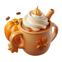 Pumpkin Spice Latte Whipped Cream Autumn png