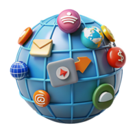 Global Digital Interconnectivity A Visual Representation png