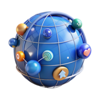 Global Network Interconnected Communication and Data png