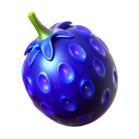 Shiny Blue Berry 3D Render of a Fruit png