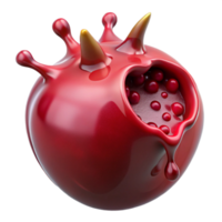 Spiky Red Orb Internal Structure and Viscous Fluid png