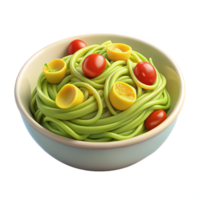 Green Pasta Salad with Cherry Tomatoes and Lemon png