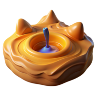 Abstract 3D Render Liquid Dynamics, Colorful Swirl png