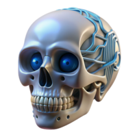 Cybernetic Skull AI, Robotics, Anatomy, Technology, Futuristic, Digital Art, 3D Rendering, Science Fiction, Artificial Intelligence png