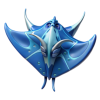 Futuristic Stingray 3D Model of a Bio-Mechanical Aquatic Creature png