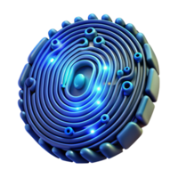 Abstract Cellular Structure 3D Model of Complex Organelle png