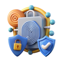 Digital Security Fingerprint Authentication Data Protection png